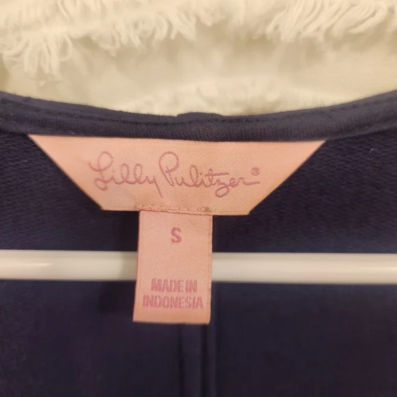 Lilly Pulitzer Fitted Dress  embroidered‎ Navy Blue Size small - Picture 3 of 8